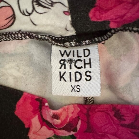 Wild Rich Kids Bikers Shorts Adult Size XS Marie Floral Black *some fading - Picture 7 of 11